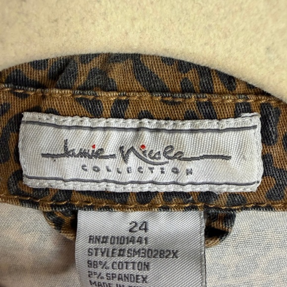 Jaimie Nicole Collection Leopard Print Denim Jacket Women’s Sz 24 Cotton Stretch - Picture 5 of 6